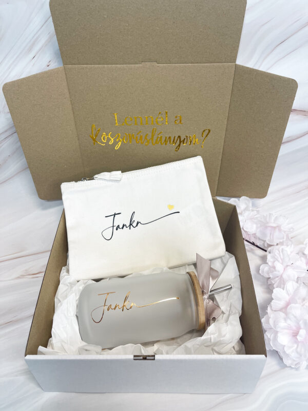 Koszorúslány/tanú felkérő box