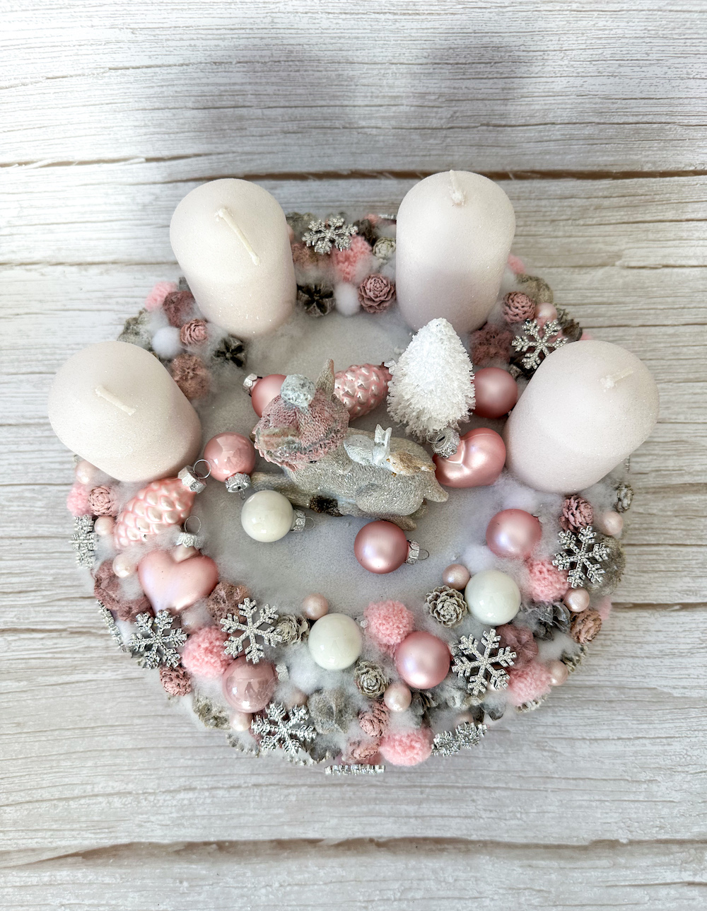Adventi koszorú - Rózsaszín őzike - Image 3