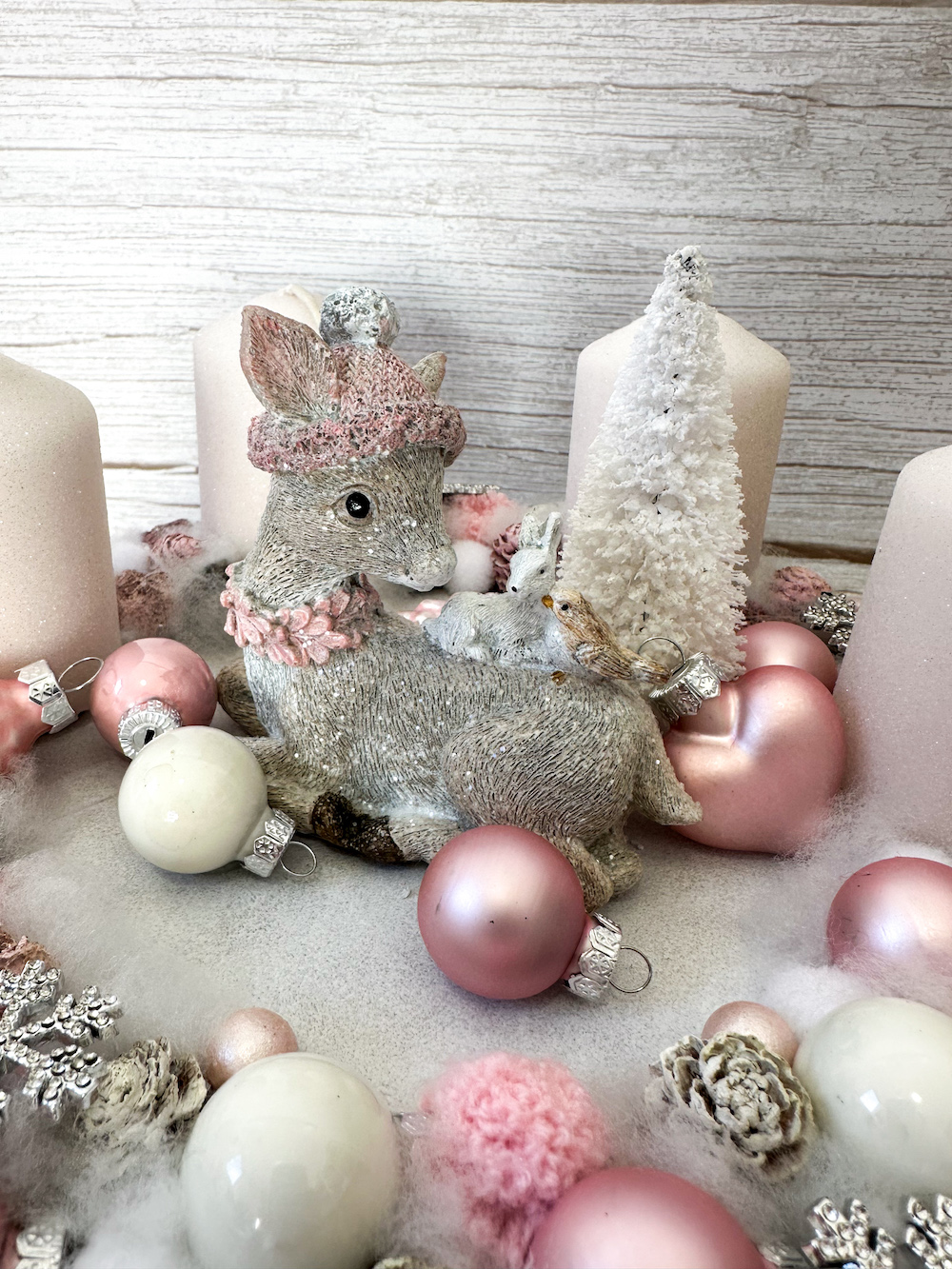 Adventi koszorú - Rózsaszín őzike - Image 2